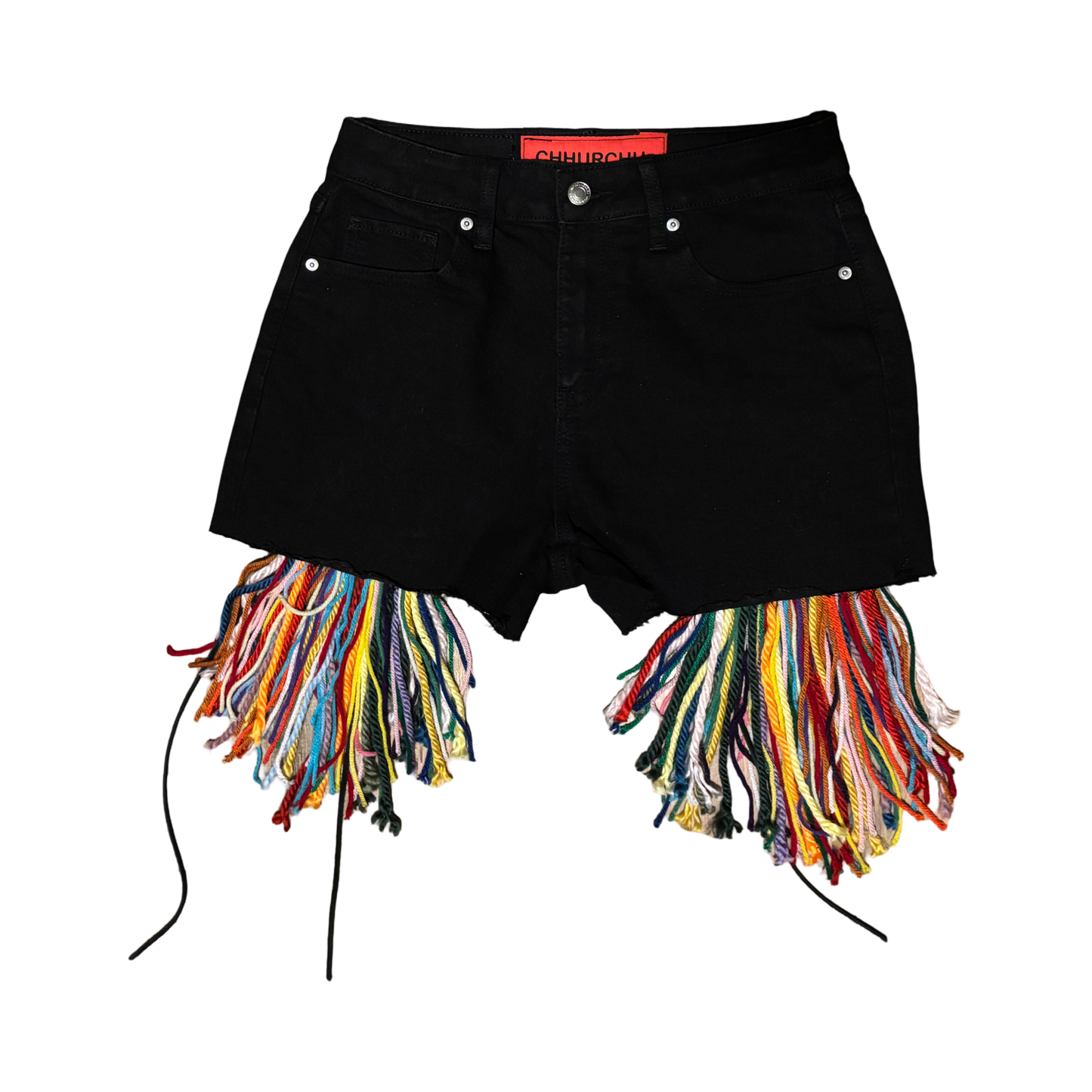 Black Multi Aux Shorts