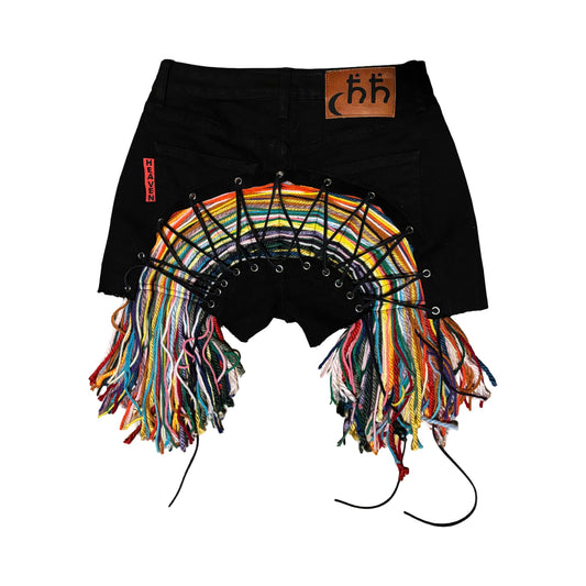 Black Multi Aux Shorts