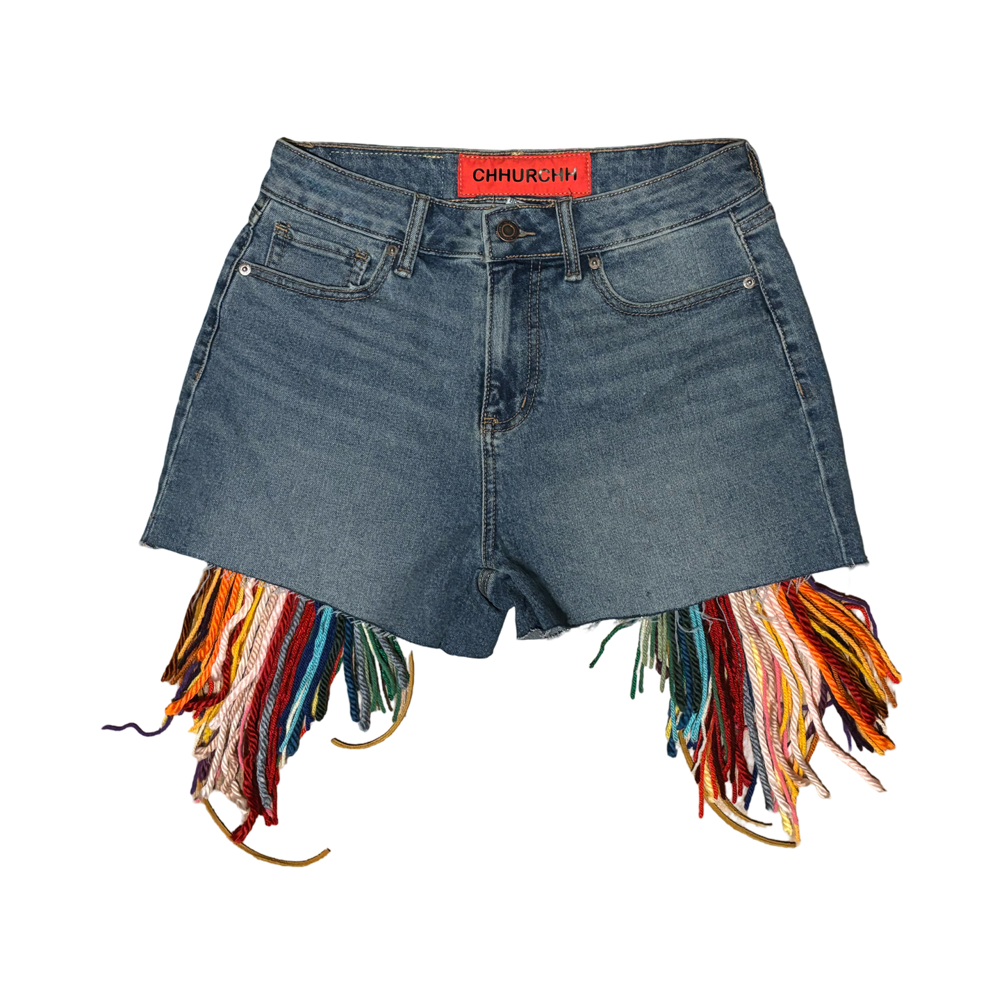 Light Wash Aux Shorts